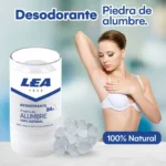 Desodorante piedra alumbre 100% natural lea 120 gr