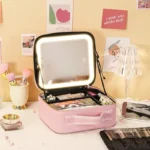 Neceser de maquillaje con espejo led