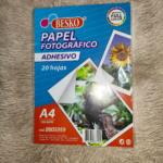 Papel fotografico con adhesivo