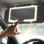 Espejo led para auto en visera recargable táctil blanco blanco